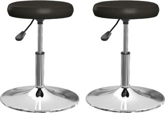 vidaXL Sillas De Comedor 2 Unidades Cuero Sint&eacute;tico Negro Vidaxl