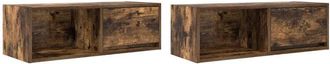 vidaXL Vidaxl - tv Cabinets 2 pcs Smoked Oak 80x31x25.5 cm Engineered Wood