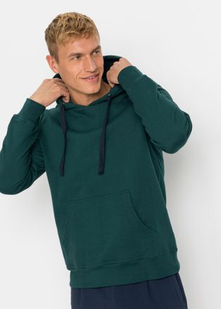 Bonprix Hoodie BONPRIX Hoodie aus reiner Baumwolle, Herren, Gr. 60/62 (XXL), gr&uuml;n (tiefgr&uuml;n), Obermaterial: 100% Baumwolle, regular fit, Sweatshirts Hoodie, R