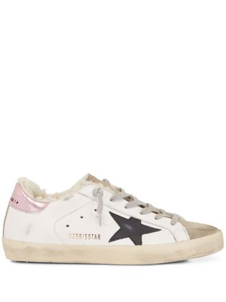 Golden Goose lace-up low-top sneakers - women - Calf Leather/Sheep Skin/Shearling/Calf Suede/Rubber - 37 - White