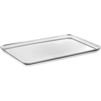 Mepra Stile By Pininfarina Rectangular Tray in Silver - 18 at Nordstrom