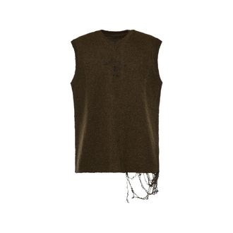 Maison Margiela Distressed V-neck Sweater