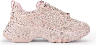 Kurt Geiger Womens Luster Sneakers - Pink Fabric - Size UK 5