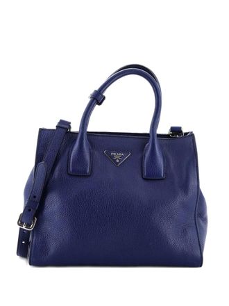 Prada Convertible Shopping Vitello Daino Medium tote bag - Blu