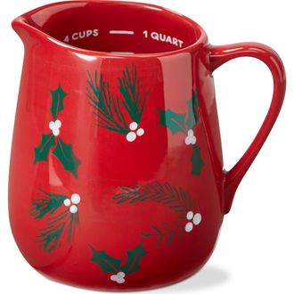 Tag Nutcracker Ceramic Measuring Pitcher for Christmas Beverages in Multicolored at Nordstrom