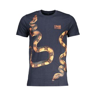 Cavalli Blu Katoenen Heren T-Shirt