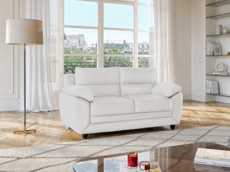 Vente-Unique Divano 2 posti in similpelle Bianco - MANOA