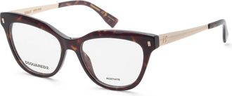 Dsquared2 Womens 52 mm Brown Opticals