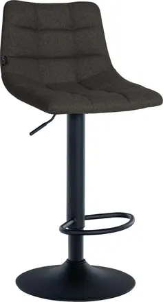 Clp Taburete De Bar Jerry En Tela Gris Oscuro Negro