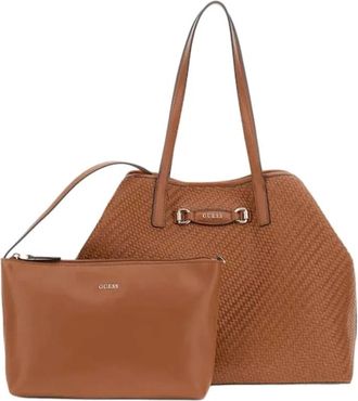 Guess Tassen, Dames, Bruin, ONE Size, Geweven Shopper