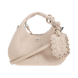 Ganni Handbags, female, Beige, Size: ONE SIZE Mini Hobo