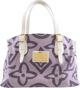 Louis Vuitton Pre-owned Tahitienne Canvas Tote Bag - Dames - Vintage Handtas - Paars - ONE Size - Vintage