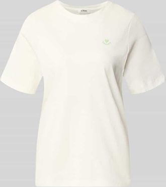 s.Oliver Red Label Regular Fit T-Shirt aus reiner Baumwolle in Weiss, Gr&ouml;&szlig;e 34