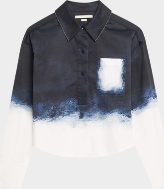 Jason Wu Long-Sleeve Printed Cotton Popover