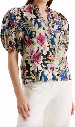 Tyler B&ouml;e Jenna Cotton Watercolor Floral Top In Multi