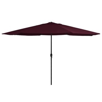vidaXL Sombrilla De Jard&iacute;n Con Palo De Metal Rojo Burdeos 390 Cm Vidaxl