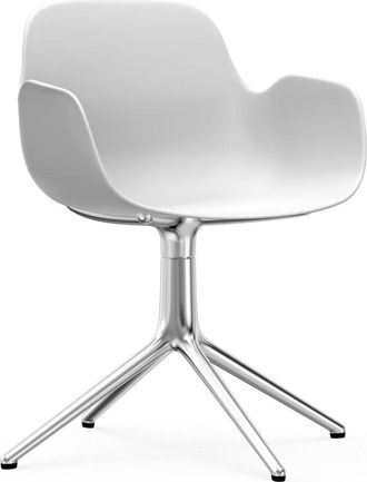 NORMANN COPENHAGEN Form Drehsessel, Aluminium / weiss
