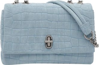 Marc Jacobs The Suede Croc Slim Dual Convertible Shoulder Bag