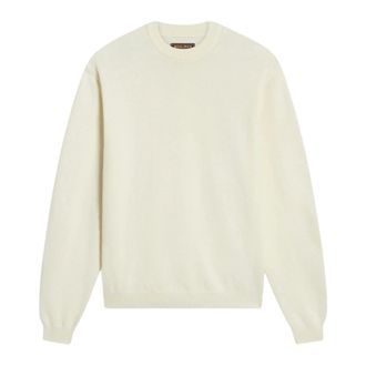 Woolrich Maglione Girocollo in Lambswool - - Knitwear - Uomo - Bianco - M