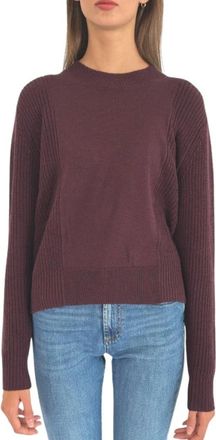 Nenette Truien & Vesten, Dames, Rood, L, Wol, Maglia girocollo doppia finezza