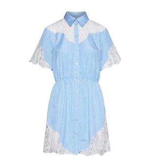 Silvian Heach Kleedjes, Dames, Blauw, S, Vesky Blousejurk