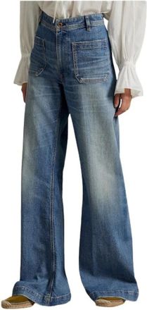 Polo Ralph Lauren Jean Boot - Dames - Loose Fit Jeans - Blauw - W26 - Katoen - Jeans