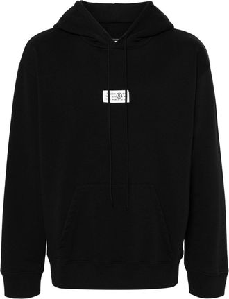 Maison Margiela numbers-motif jersey hoodie - men - Cotton/Polyester/Polyester/Cotton - M - Black