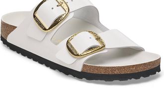 Birkenstock Womens Arizona Big Buckle Sandal In Antique White