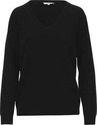 Vince Cashmere Weekend V-Neck Sweater - Dames - Cashmere truien - Zwart - XS - Kasjmier - Truien & Vesten