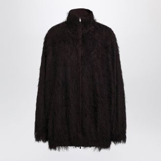 Frankie Shop Dark Brown Baxter Jacket With Fringe