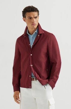 Brunello Cucinelli Nylon jacket in Cherry at Nordstrom, Size 56 It