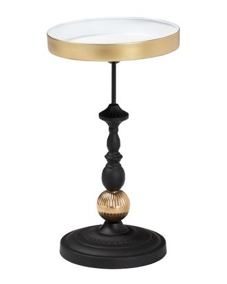 Baxton Studio Javion Modern Glam Round Accent Side Table