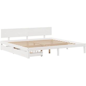 vidaXL Estructura De Cama Con Cajones Madera Maciza De Pino 200x200 Cm Vidaxl