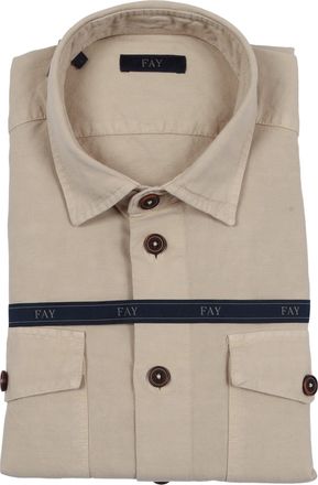 Fay Beige Tasconata Over Shirt Jacket