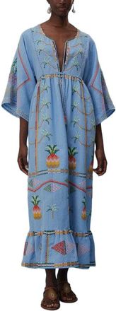 Farm Rio Embroidered Pineapple Cover-Up