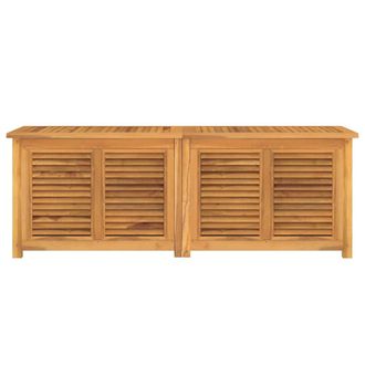 Berkfield Home Garden Storage Box with Bag 150x50x53 cm Solid Wood Teak in Brown | Size: 150 x 50 x 53 cm
