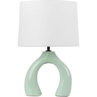 Beliani Table Lamp ABBIE Ceramic Light Green