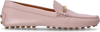 Tod's Pink Leather Loafers