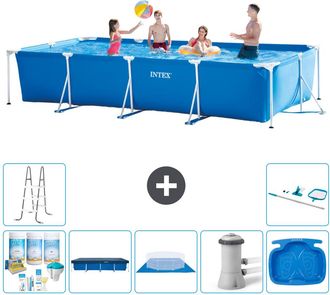 Intex Piscina Con Estructura Rectangular - 450x220x84 Cm - 7-piezas S20069
