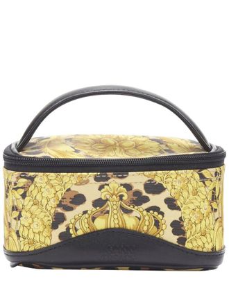 Versace Barocco Baroque Leopard Print Leather Top Handle Micro Bag(Authentic Pre-Loved)
