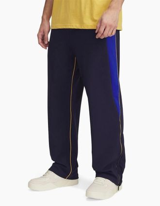 Under Armour Mens Solid Patterned Tricot Track Pants - Blue - Size: 35/34/32