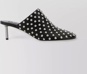 Jil Sander leather studded mules
