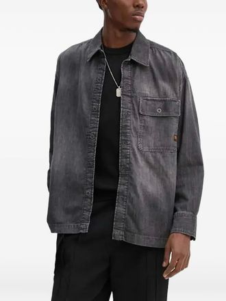 G-Star logo-plaque merino wool sweater - Black