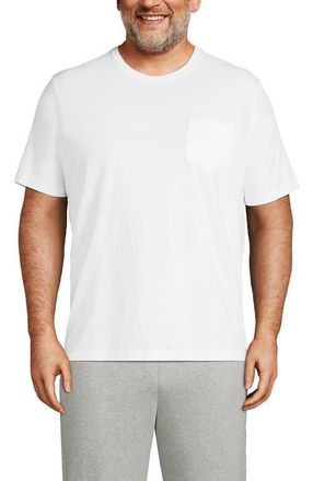 Lands End Super-T Short Sleeve T-Shirt with Pocket in White at Nordstrom, Size Medium