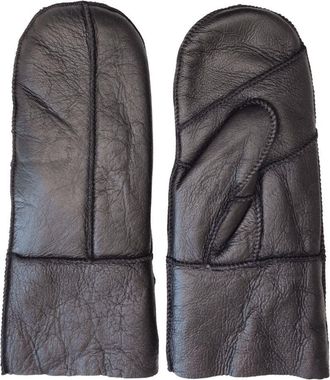 TruClothing Sheepskin Mittens Leather Winter Gloves Shearling Wool Lining