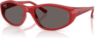 Ray-Ban Onregelmatige Zonnebril - unisex - Accessoires - Rood - Maat: 59 MM Nylon