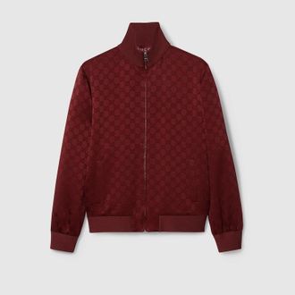 Gucci GG Jacquard Zip Jacket, Red, Ready-to-wear