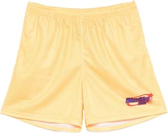 Blue Sky Inn logo-print soccer shorts - men - Polyester - S - Yellow