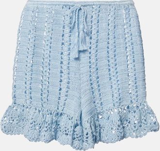 Anna Kosturova Crochet cotton shorts