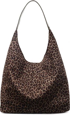 Generic Leopard Print Shoulder Bag for Women Hobo Bags Stylish Tote Bag Simple Commuting Bag for Daily Use
